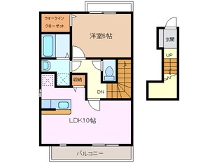 川越富洲原駅 徒歩25分 2階の物件間取画像